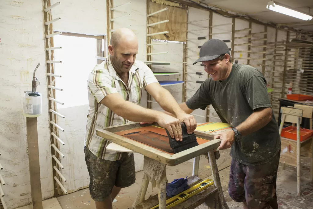 tipos de serigrafia homem impressão