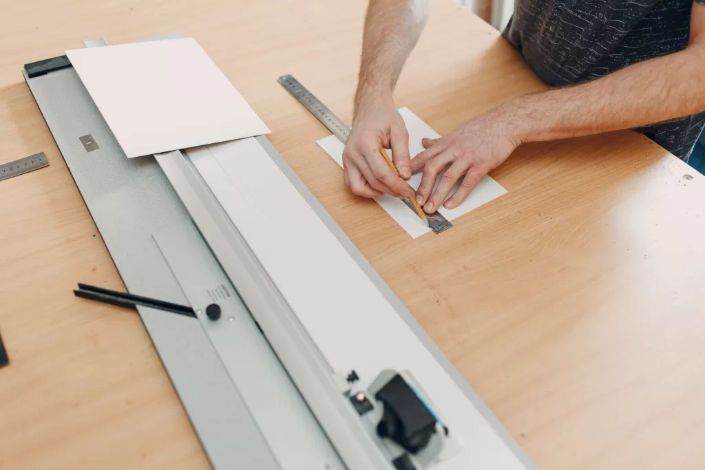 mesa de corte processo de corte