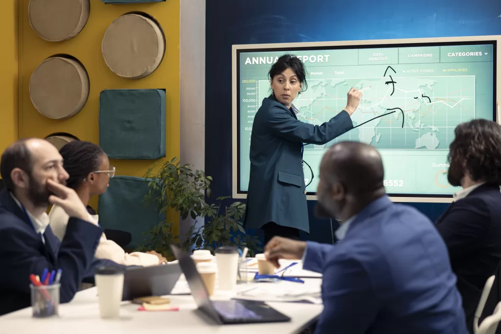 lousa digital mulher apresentacao