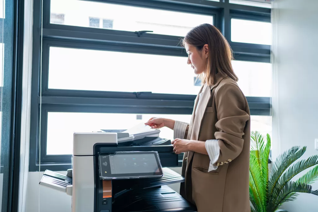 controle de impressão imprimindo documento